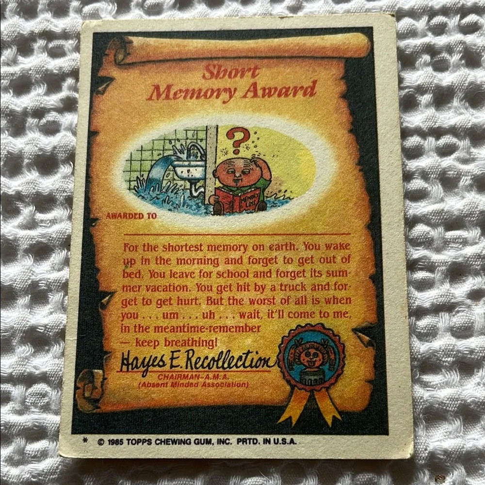Garbage Pail Kids Charred Chad Card - Picture 2 of 2